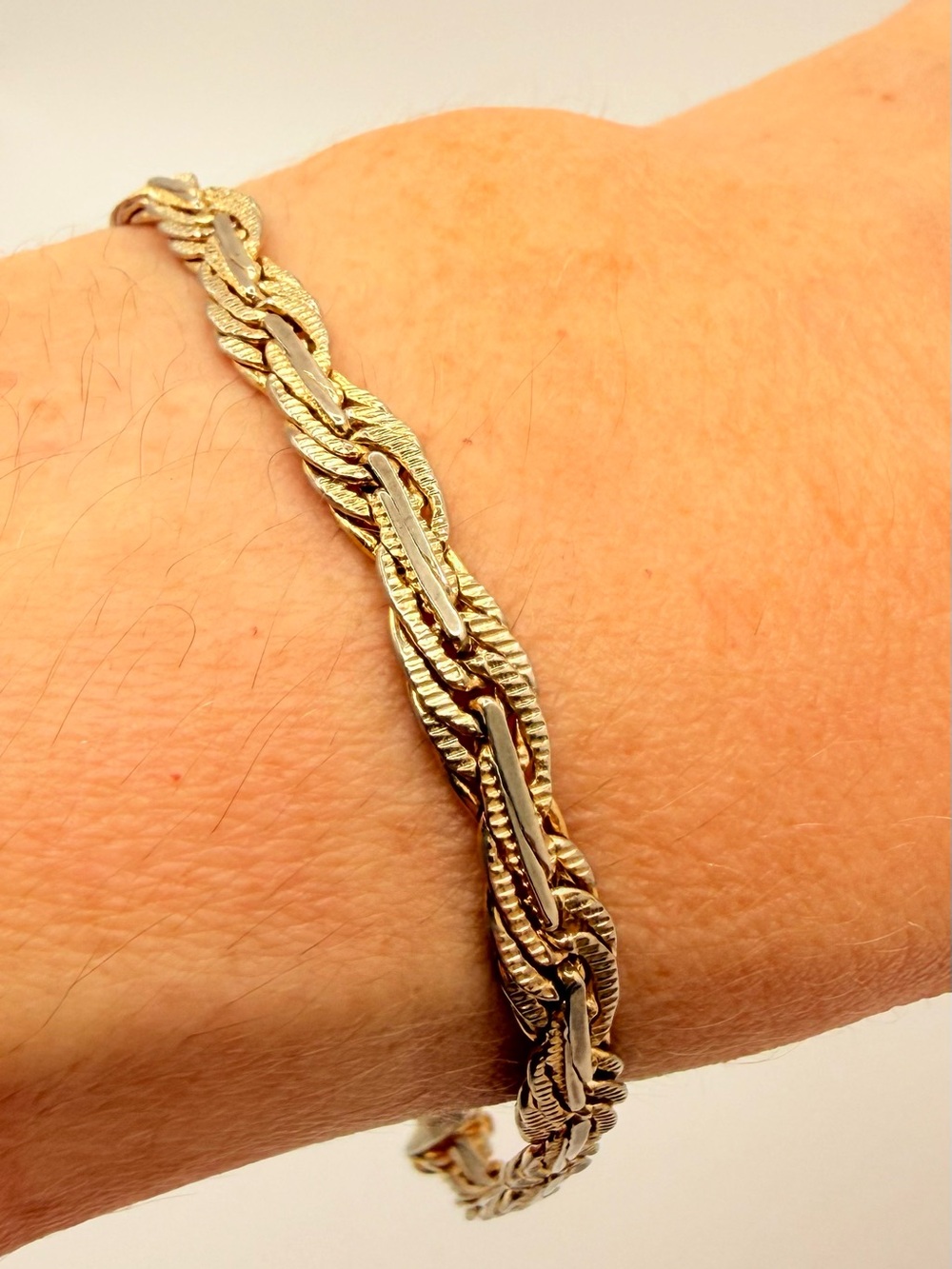 14K Italian Gold Diamond-Cut Rope Chain Bracelet - 5mm, 8”, 7.8g